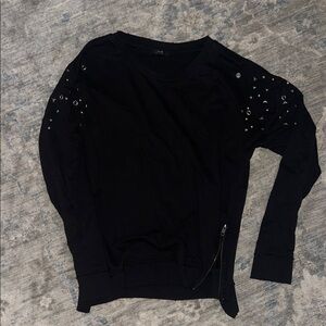 Joe's Jeans Black Studded Sweatshirt